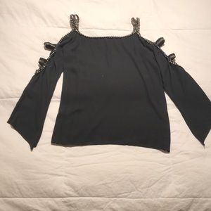 Casting black and gold top